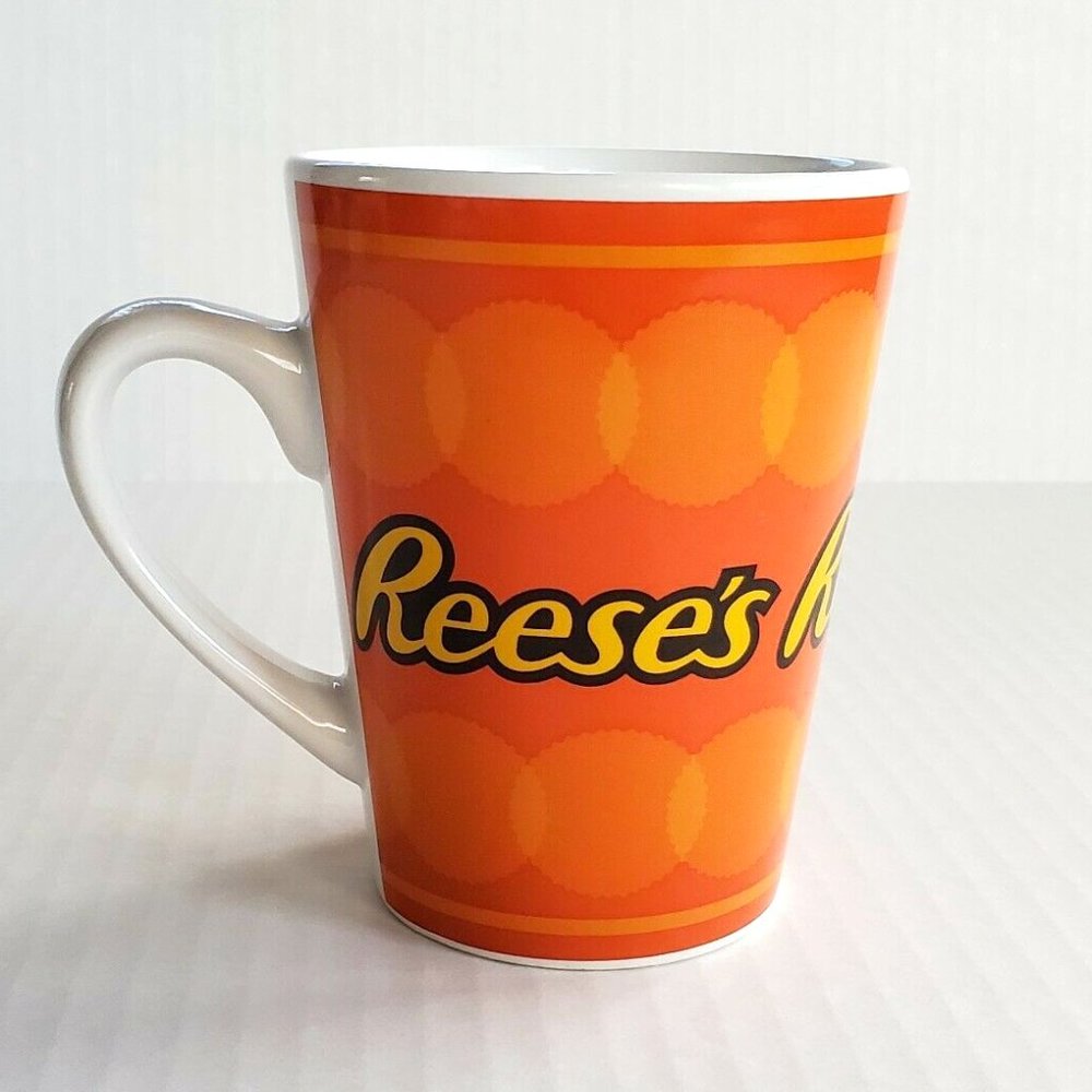 Reese’s Peanut Butter Cup Galerie Ceramic Coffee Cocoa Tea Mug Orange/Yellow EUC